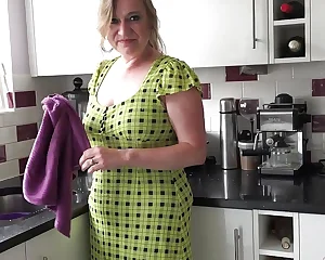 AuntJudysXXX - 46yo Huge Breast Cougar Housewife Nel - Kitchen Point of view Practice